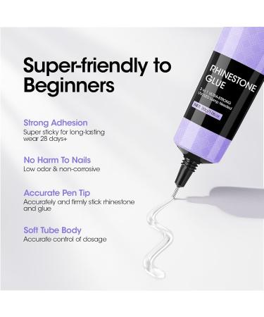Gellen 30g Rhinestone Nail Glue - Super Strong Adhesive for Nail Gems Charms & 3D Nail Art - UV Light Required - Ideal for Bling Designs & Jewelry - Buy Online on GoSupps.com