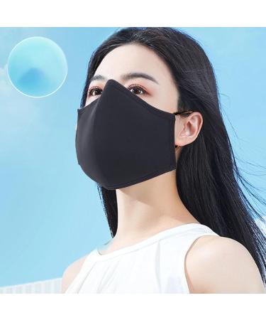 Omabeta Black Reusable Face Mouth Cover - Soft Latex Protective Cover for Walking | International Shipping - Buy Online on GoSupps.com