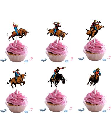 18pcs Cowboy Cupcake Toppers for Boys Girls Western Birthday Party Decorations Cow Cowboy Hats Boots Cake Decorations Rodeo Bullfight Bull Party Supplies - Buy Online on GoSupps.com