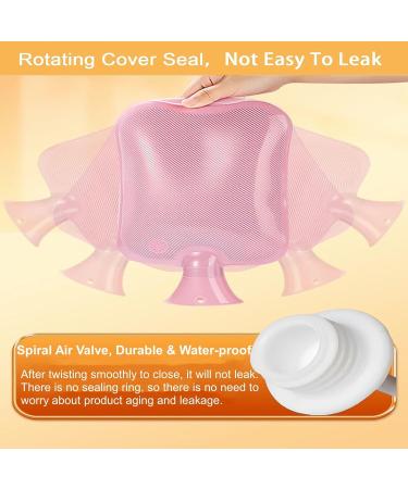 QXNDXQ Heat Bottle with Soft Cover - 2L PVC Hot Water Bag for Pain Relief | Fluffy Bed Bottle | Durable & Safe Winter Gift (Pink) - Buy Online on GoSupps.com