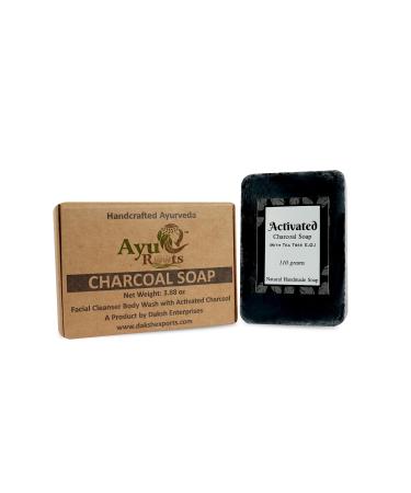 Charcoal Soap Activated Charcoal Bar All Natural Cleansing Handmade Vegan Soap - 3.88 Oz