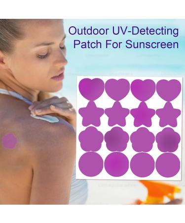 16 UV Detecting Stickers UV Detection Reminder Waterproof UV Stickerfor Sunscreen Reapply Reminder Color Changing Stickers Sweatproof for Swimming & Outdoor Travel - Buy Online on GoSupps.com