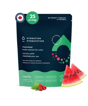 Hydration Vitamin-Rich Water Enhancer Powder Mix - Raspberry & Watermelon Flavor - 25 servings - Sugar-Free All-Natural Source of Vitamin C E B6 B12
