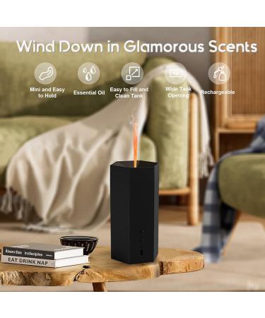 Wireless Aroma Diffuser with Flames - Essential Oils Diffuser Ultrasonic Humidifier for Home Office Yoga & Spa - Automatic Power-Off Black - Buy Online on GoSupps.com