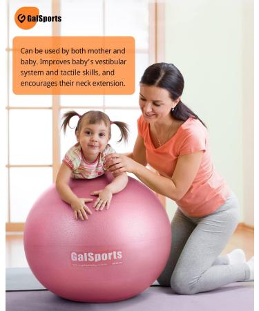 GalSports Pregnancy Ball - Anti-Burst Birthing Ball for Maternity Workout - Rose Red M (48-55cm) - Buy Online on GoSupps.com