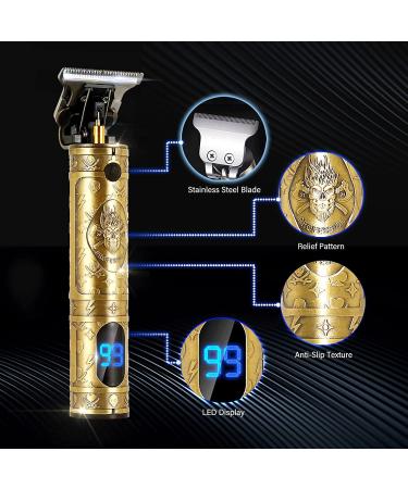 ROVXIEL Professional Hair Clippers for Men - Gold Knight Hair Trimmer Kit | Zero Gapped, Cordless Beard Trimmer with T-Blade - Diamota Hair Cutting Tool - Buy Online on GoSupps.com