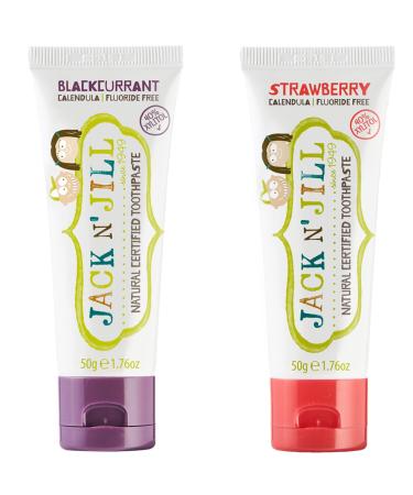 Jack N' Jill Natural Toothpaste Strawberry & Blackcurrant 1.76oz (Pack of 2)