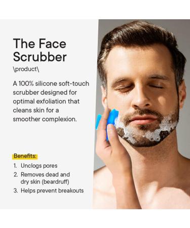 Silicone Face Scrubber Facial Cleansing Brush Silicone Face Wash Brush Manual Waterproof Cleansing Skin Care Face Brushes for Cleansing and Exfoliating (Blue) - Buy Online on GoSupps.com