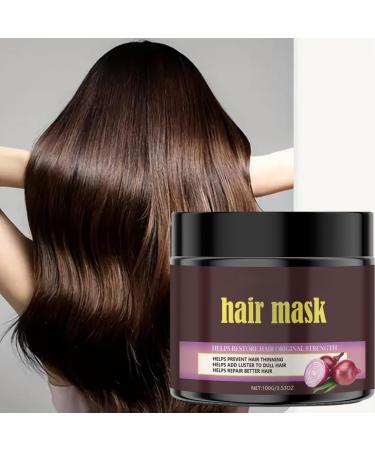 LHQLS Red Onion Hair Mask Onion Hair Mask Deep Conditioning Hair Mask Red Onion Full Repair Hair Mask Healthy Hair - Buy Online on GoSupps.com