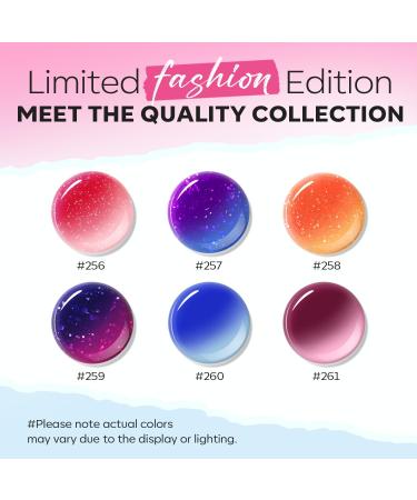 Modelones Nail Polish Set 6 Colors Color Changing Nail Polish Red Orange Pink Nail Polish Nail Varnish Finger Pink Nail Polish Manicure DIY Nail Art Salon Home For Women - Buy Online on GoSupps.com