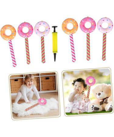 NUSITOU 1set Donut Cheer Stick Noise Makers Giant Candy De Bautizo Para Ni o Bulk Lollipops Candy in Bulk Toys for Baby Kids Summer Toys Party Supplies Inflatable Plastic Gift Pool Party - Buy Online on GoSupps.com