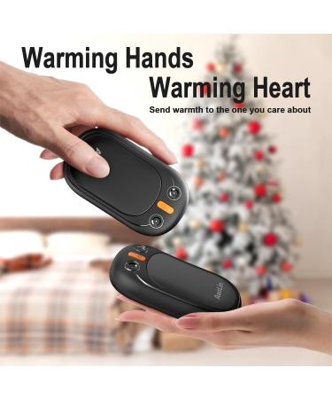 2 Pack Hand Warmers Rechargeable 2 in 1 Electric Hand Warmers Reusable 12Hrs Long Heating Portable Pocket Handwarmer Great Gift for Outdoors Hunting Golf Camping 2 Pack Black - Buy Online on GoSupps.com