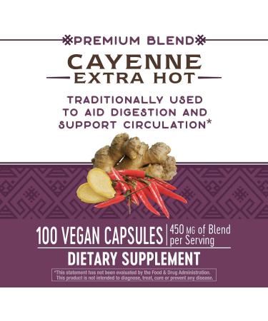 Nature's Way Cayenne Extra Hot 100,000 HU Potency 100 Vcaps - Packaging May Vary - Buy Online on GoSupps.com