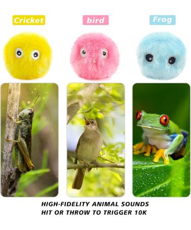 Buy Catal Balls Interactive Cat Toys - 3 Pack with Sound | Fluffy Catnip Balls in Blue Pink & Yellow for Fun Playtime - Buy Online on GoSupps.com