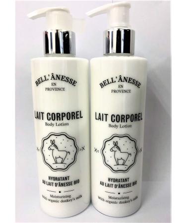 La Bell' Anesse Organic Donkey's Milk Body Milk - Pack of 2 Bottles of 250 ml - Provence Nature Label