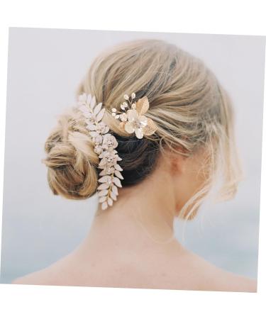 AUTSUPPL Gold Leaf Side Comb Vintage Hair Accessories Side Comb Headpiece Hair Accessories for Women Bridal Hair Accessory Wedding Bride Headpiece Leaf Hair Comb Hair Comb Clip - Buy Online on GoSupps.com