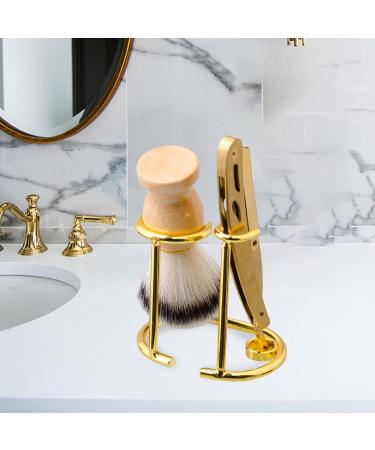 Perfeclan Men's Shaving Set - Soft Nylon Bristles Manual Cleaning Tools & Brush Stand | Perfect Gift for Anniversaries Festivals & Valentine's Day - Gold - Buy Online on GoSupps.com