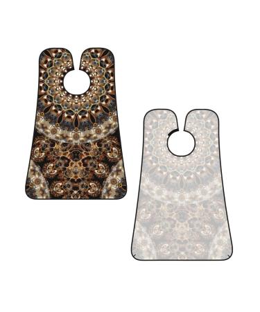 Colors Mandala Print Beard Bib Apron | Non-Stick Hair Catcher for Men | Perfect Shaving Gift | One Size | Black - Buy Online on GoSupps.com