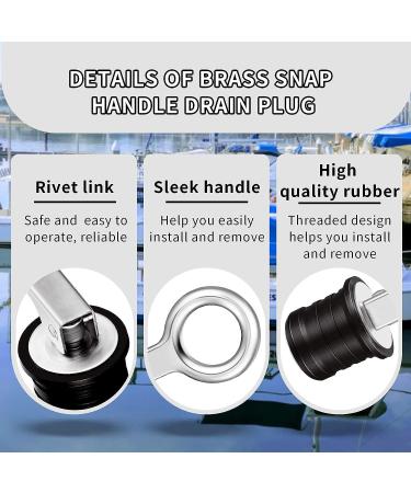 2 Pieces Stainless Steel Boat Drain Snap Plug for 1 Inch Drains - Honoson - Buy Online on GoSupps.com
