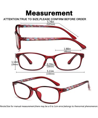 EYEURL Blue Light Blocking Glasses for Women - 2 Pairs Anti-Blue Glare Computer Eyeglasses Red+Purple - Lightweight & Quality Design - Buy Online on GoSupps.com