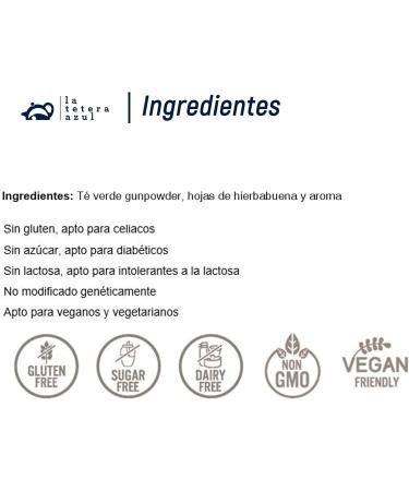  LATETERAZUL LA TETERA AZUL - Gunpowder Green Tea with Mint Superior Quality. Moorish Arabic Moroccan Green Tea. Box of 20 Pyramids. - Buy Online on GoSupps.com