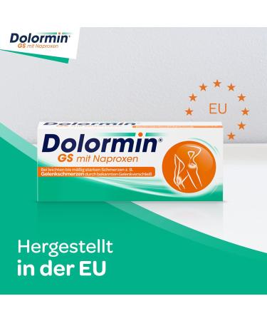 Dolormin GS for Joint Pain - Fast Relief with Naproxen - 30 Tablets - Osteoarthritis Support - Up to 12 Hours of Relief - Buy Internationally - Buy Online on GoSupps.com