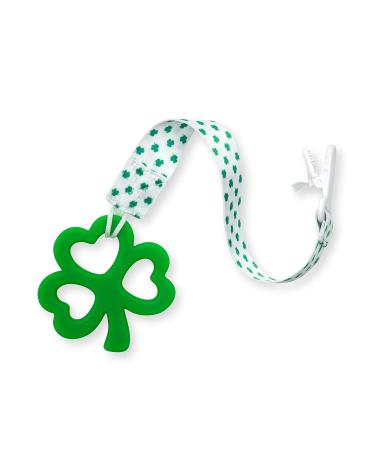 Clover Child Irish Baby Teething Toy - Soft BPA Free Silicone Teether & Pacifier Clip - Buy Online on GoSupps.com