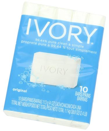 Ivory Original 10-Count Bath Size Bars (4 Oz), 38.8 Ounce - Gentle Cleansing Bar Soap - Buy Online on GoSupps.com
