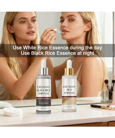 Peel Shot Rice Ampoule Duo :Confidita Rice peel Gentle Black & White Rice Exfoliating Serum for Face & Body Hydrating Peel Treatment for All Skin Types 2-pack - Buy Online on GoSupps.com