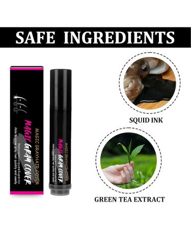 Qukaim Hair Dye Pen Mini Portable Beard Trimmer Rechargeable Stainless Steel Blade Grooming Clipper Hair Coloring Pen Disposable Quick Cover White Hair Dye Stick - Buy Online on GoSupps.com
