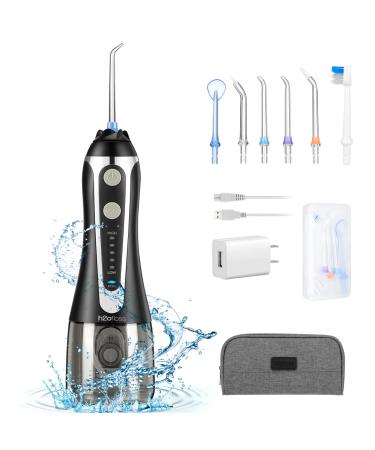 Water Dental Flosser H2ofloss Cordless Oral Irrigator Rechargeable Teeth Cleaners for Braces Oral Care Waterproof and Portable for Travel with 6 Nozzles