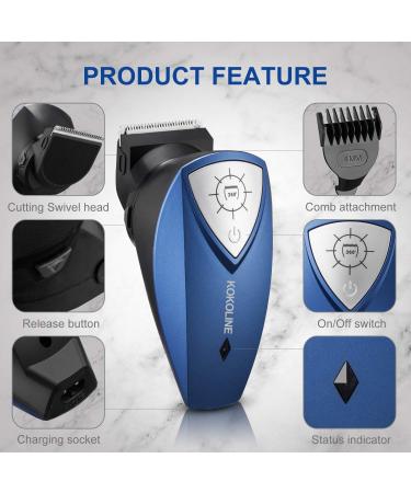 Kokoline Self Cut Hair Clipper for Men Head Shavers for Bald Men Beard Trimmer Hair Trimmers Cordless Barber Hair Cutting Kit shorthaircut2024052402 - Buy Online on GoSupps.com