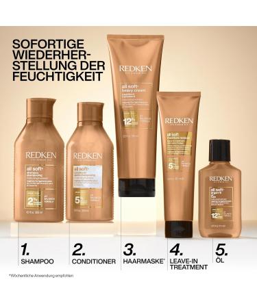 Redken Haarmask 250ml for Dry & Fragile Hair | Hydrate & Strengthen with Keratin & Argan Oil | All Soft Heavy Cream - Buy Online on GoSupps.com