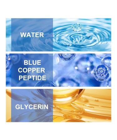 GHK-Cu Peptide Serum for Face Blue Copper Peptide Serum for Face Hydrating Firming Facial Essence with Collagen & Ceramide 1 fl oz Lightweight Daily Skincare for Many Skin Types - Buy Online on GoSupps.com