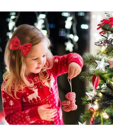 12 Pieces Red Sequin Cheer Hair Bows - Large 4.7 Inch Alligator Clips Hair Accessories for Girls, Toddlers, Cheerleaders, Teens, College Sports - Buy Online on GoSupps.com