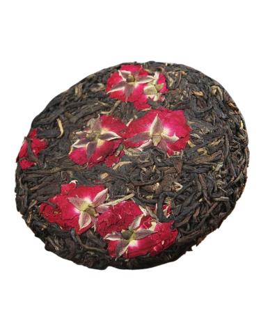 HQZM Yunnan Flower Fruit Honey Fragrance 100g Old Tree Sun Dried Red Black Tea Rose Puerh Tea