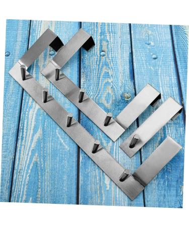 Cabilock Over Door Towel Rack Over The Door Clothes Hanger Towel Hanger Over Door Decorate Hat Rack Nail 21.3*12.4cm 3 Hooks - Buy Online on GoSupps.com