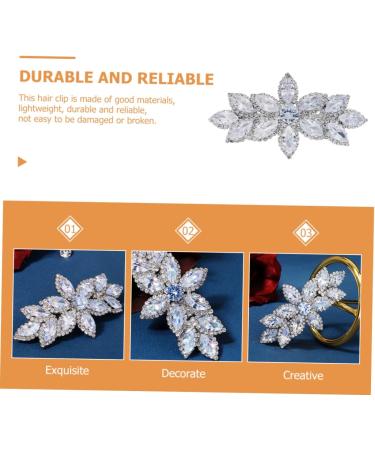 FRCOLOR Diamonds Hair Clip hair clip Crystal hair bride clip french barrette rose hair bride hair clip women hair barrettes wedding Big Claws Miss Bridal Rhinestones Hair Clip - Buy Online on GoSupps.com
