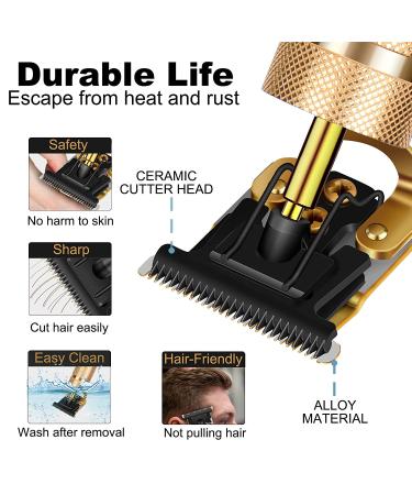 Cordless Rechargeable Hair Clippers & Trimmer for Men with LCD - Beard Shaver & Grooming Kit - Professional Barbershop Quality (Gold) - Buy Online on GoSupps.com