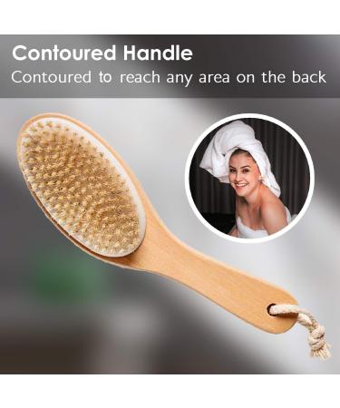 Gregg Pierre Bundle: 2 Natural Bristle Bath & Shower Brushes with Wooden Handles - Buy Online on GoSupps.com