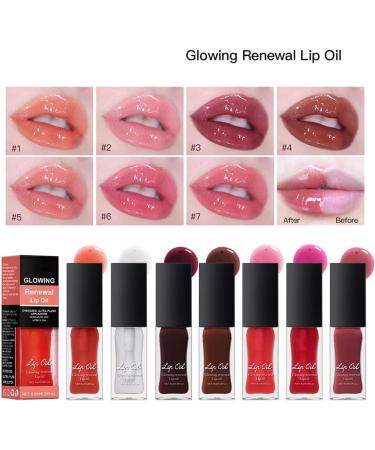 Lip Oil for Hydrated and Repaired Lips 7 Colors Liquid Lipstick Suitable for School Office and Outdoors Liquid Lipstick - Buy Online on GoSupps.com