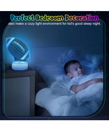 American Football 3D Illusion Night Lamp for Boys | 16 Colors Change with Remote | Sports Fan Bedroom Decor | Great Christmas Birthday Gift - Buy Online on GoSupps.com
