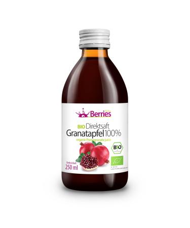 Berries polska organic juice pressed directly from organic fruit cold -pressed - without dyes without sugar without GMO without preservatives - vegan vegetarian - pomegranate - 250ml pomegranate 250 ml (1 Pack)
