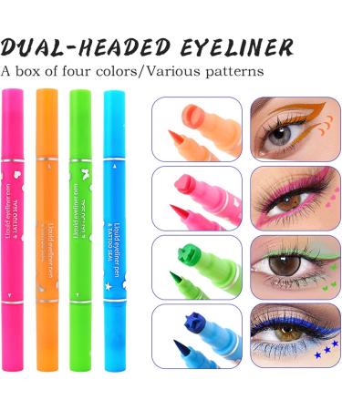 Sghtil Doubleended Double End Eye Liner Portable Eye Pain and Stamp Durable Makeup Set 4 Pieces Waterproof Cosmetics for Women - Buy Online on GoSupps.com