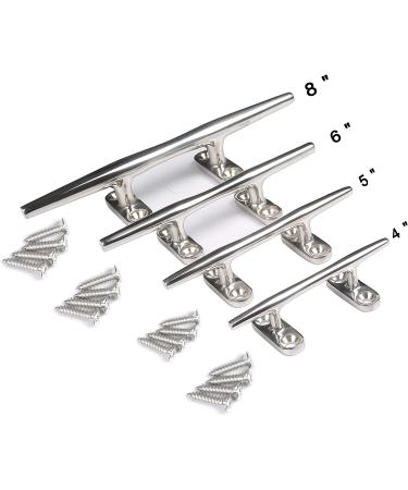 Stainless Steel Marine Boat Dock Cleat 2PCS - 6 Silver - MX Boat Cleat | 4 5 6 8 Sizes Available - Buy Online on GoSupps.com