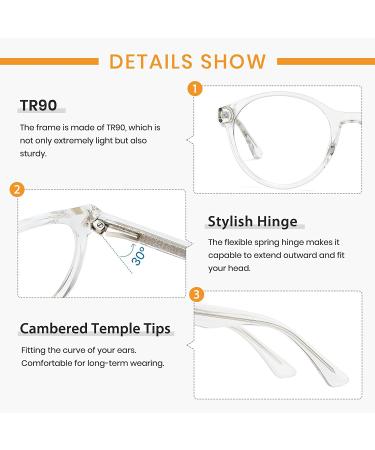 Cyxus Retro Round Blue Light Blocking Glasses 2022 - Anti Glare & Eye Strain for Men and Women - Buy Online on GoSupps.com