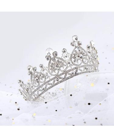 Makone Crystal Queen Crown for Women - Wedding, Prom, Bridal Party, Halloween Costume - Buy Online on GoSupps.com