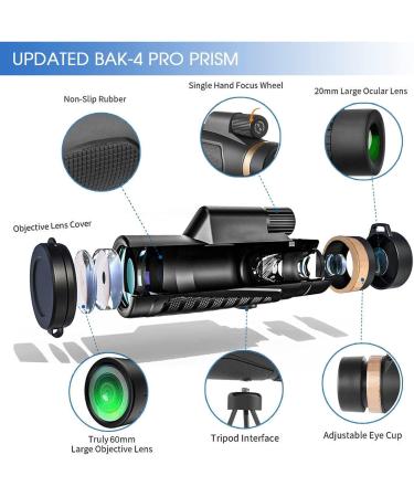 AYRAVIIO 1260 Monocular Telescope with Smartphone Holder & Upgraded Tripod  High Powered SMC & BAK4 Scope for Adults  Birthday Gifts for Men Dad Him Husband Boyfriend  Gadgets for Birdwatching - Buy Online on GoSupps.com