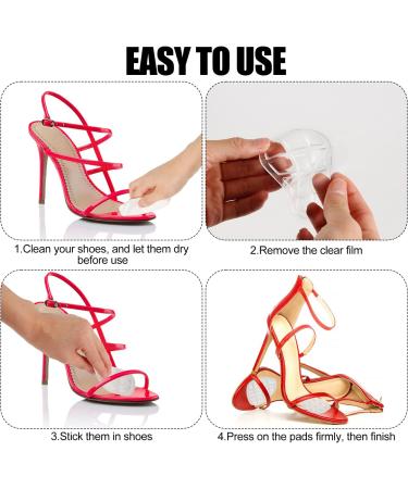 4 Pairs Forefoot Metatarsal Pads for High Heels - Anti-Slip Ball of Foot Cushions for Open Toe Shoes (Multicolored) - Buy Online on GoSupps.com