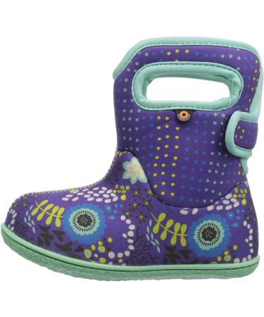 BOGS Baby Wellington Boots Plum Flower Stripe 71565 | Size UK 3-8 | New Flower Dot Violet Multi - Buy Online on GoSupps.com